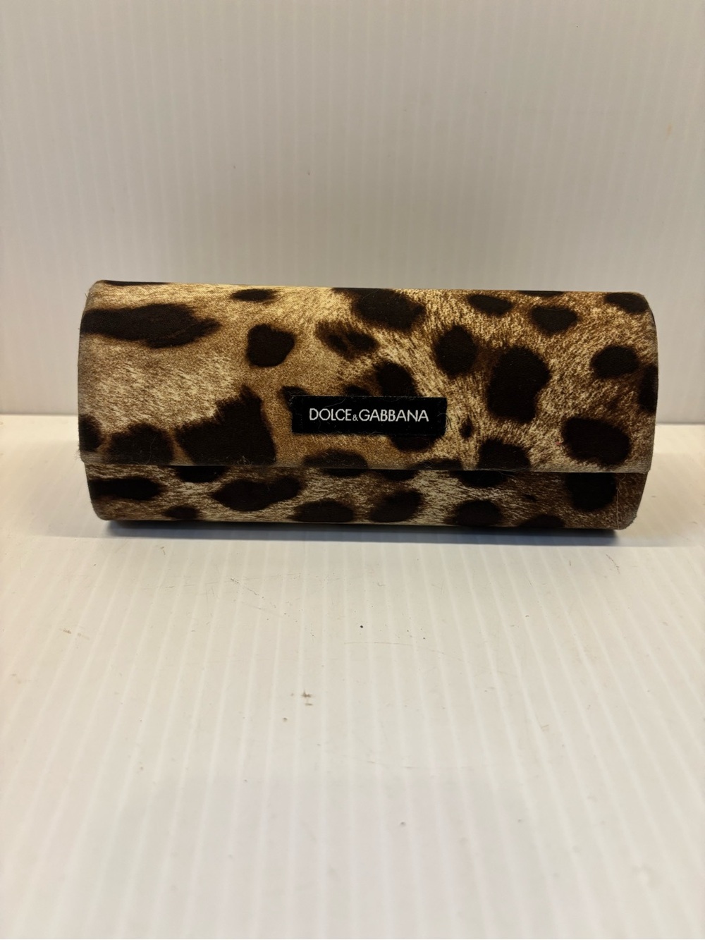 Dolce & Gabbana Leopard Print Glasses Case - Black & Brown